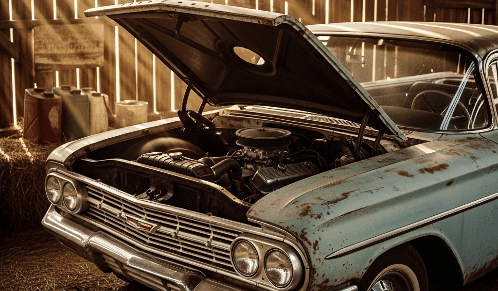Rare 1960 El Camino With 348 Tri-Power Dragged From Barn And It Runs