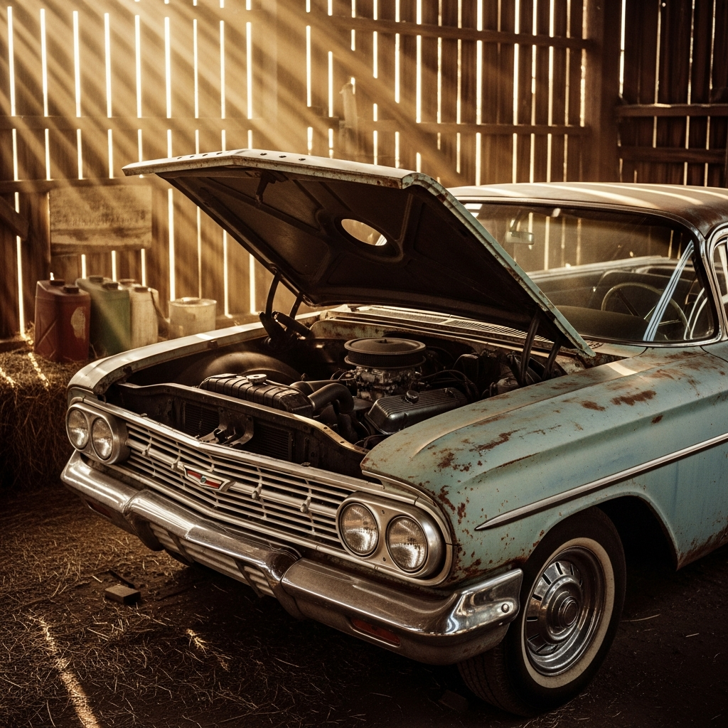 Rare 1960 El Camino With 348 Tri-Power Dragged From Barn — And It Runs