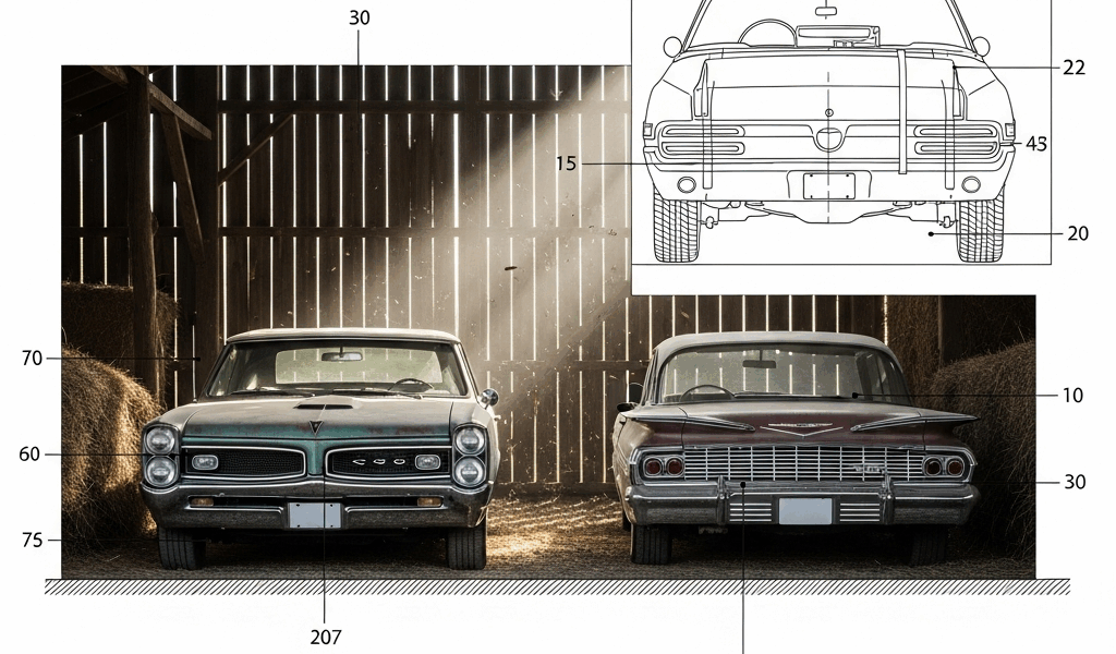 Missouri Barn Yields a GTO Convertible and Mid-60s Bel Air in a Rare Multi-Car M